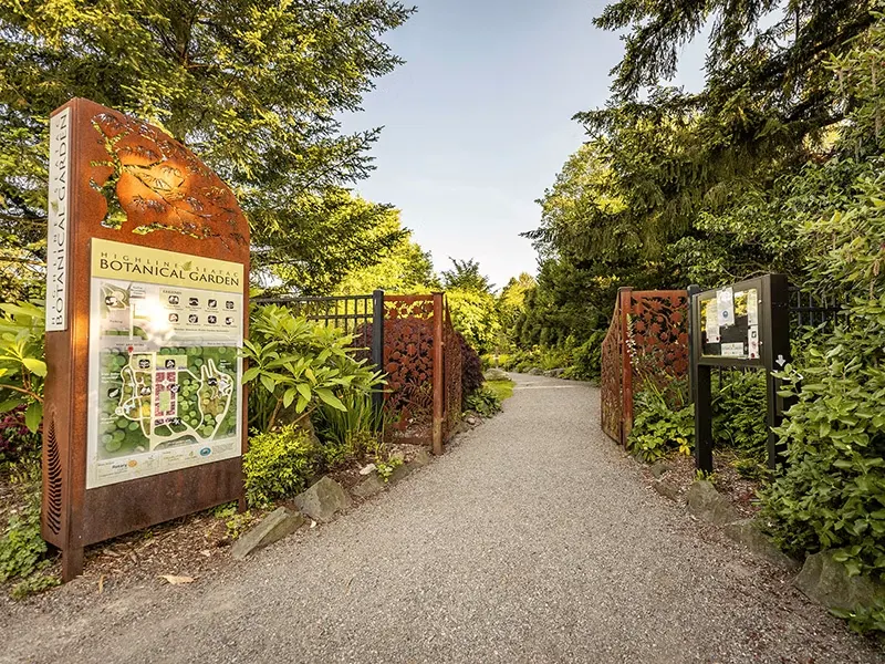 A path through the Highline SeaTac Botanical Garden