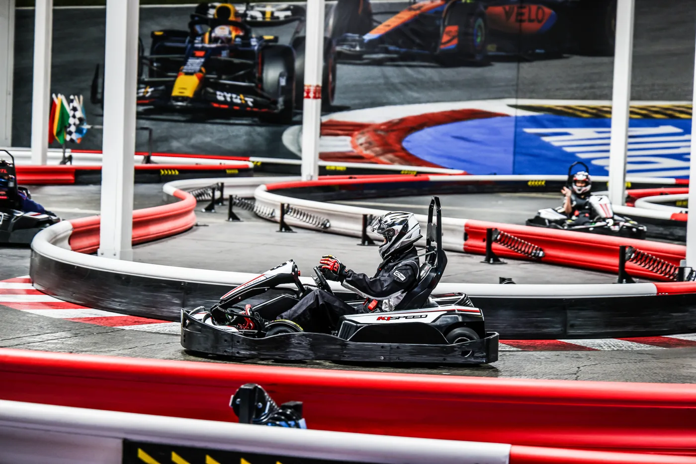 A go-kart racer at K1Speed
